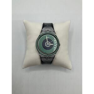 Pre- Owned Swatch Maxi Green Spell Watch- Black/Green/White- GB280